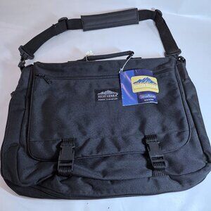 NWT High Sierra Black Nylon Laptop Messenger Bag